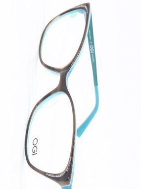 OGI EVOLUTION 9221/1982 BROWN HORN BLUE AUTHENTIC FRAMES & Matching OGI hardCASE